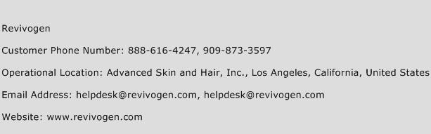 Revivogen Phone Number Customer Service