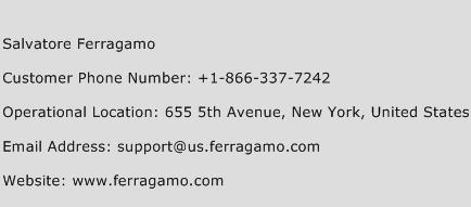 Salvatore Ferragamo Phone Number Customer Service