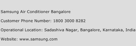 Samsung Air Conditioner Bangalore Phone Number Customer Service
