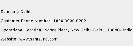 Samsung Delhi Phone Number Customer Service