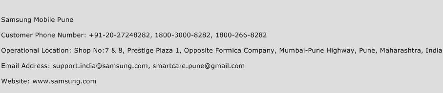 Samsung Mobile Pune Phone Number Customer Service