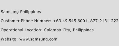 Samsung Philippines Phone Number Customer Service