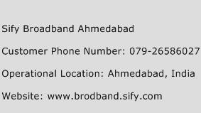 Sify Broadband Ahmedabad Phone Number Customer Service
