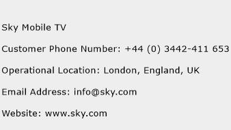 Sky Mobile TV Phone Number Customer Service