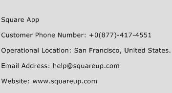 Square App Phone Number Customer Service