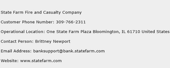 State Farm Fire and Casualty Company Phone Number Customer Service