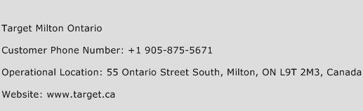 Target Milton Ontario Phone Number Customer Service