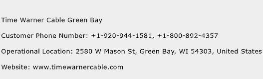 Time Warner Cable Green Bay Phone Number Customer Service