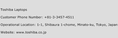 Toshiba Laptops Phone Number Customer Service