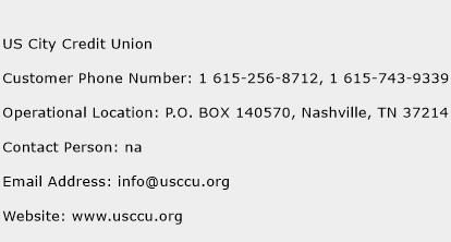 US City Credit Union Phone Number Customer Service