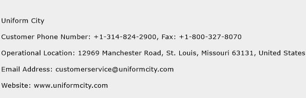 Uniform City Phone Number Customer Service