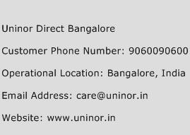 Uninor Direct Bangalore Phone Number Customer Service