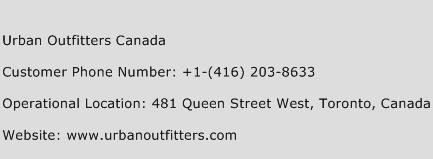 Urban Outfitters Canada Phone Number Customer Service
