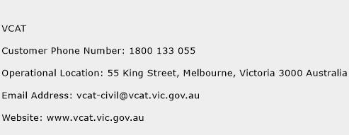 VCAT Phone Number Customer Service