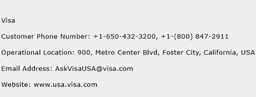 Visa Phone Number Customer Service