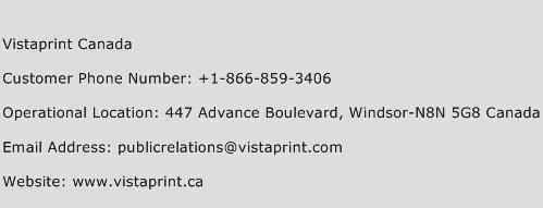 Vistaprint Canada Phone Number Customer Service