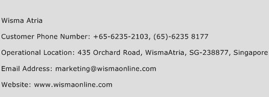 Wisma Atria Phone Number Customer Service
