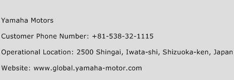 Yamaha Motors Phone Number Customer Service