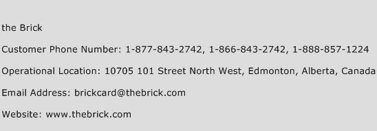 the Brick Phone Number Customer Service